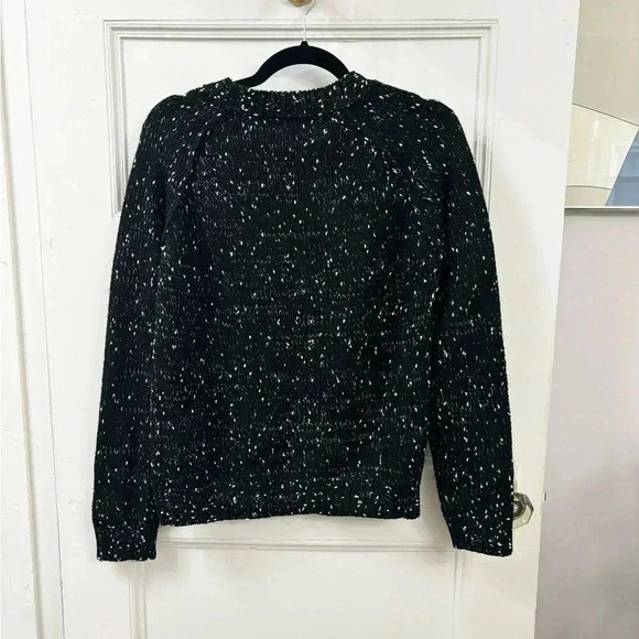 Forever 21 Spotted Black & White Crew Neck Cable Knit Pullover Sweater - Picture 5 of 10